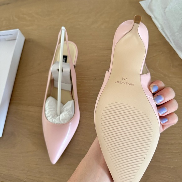 NWT Nine West Nataly Slingback Pumps Size 7 in Blush - Picture 6 of 10